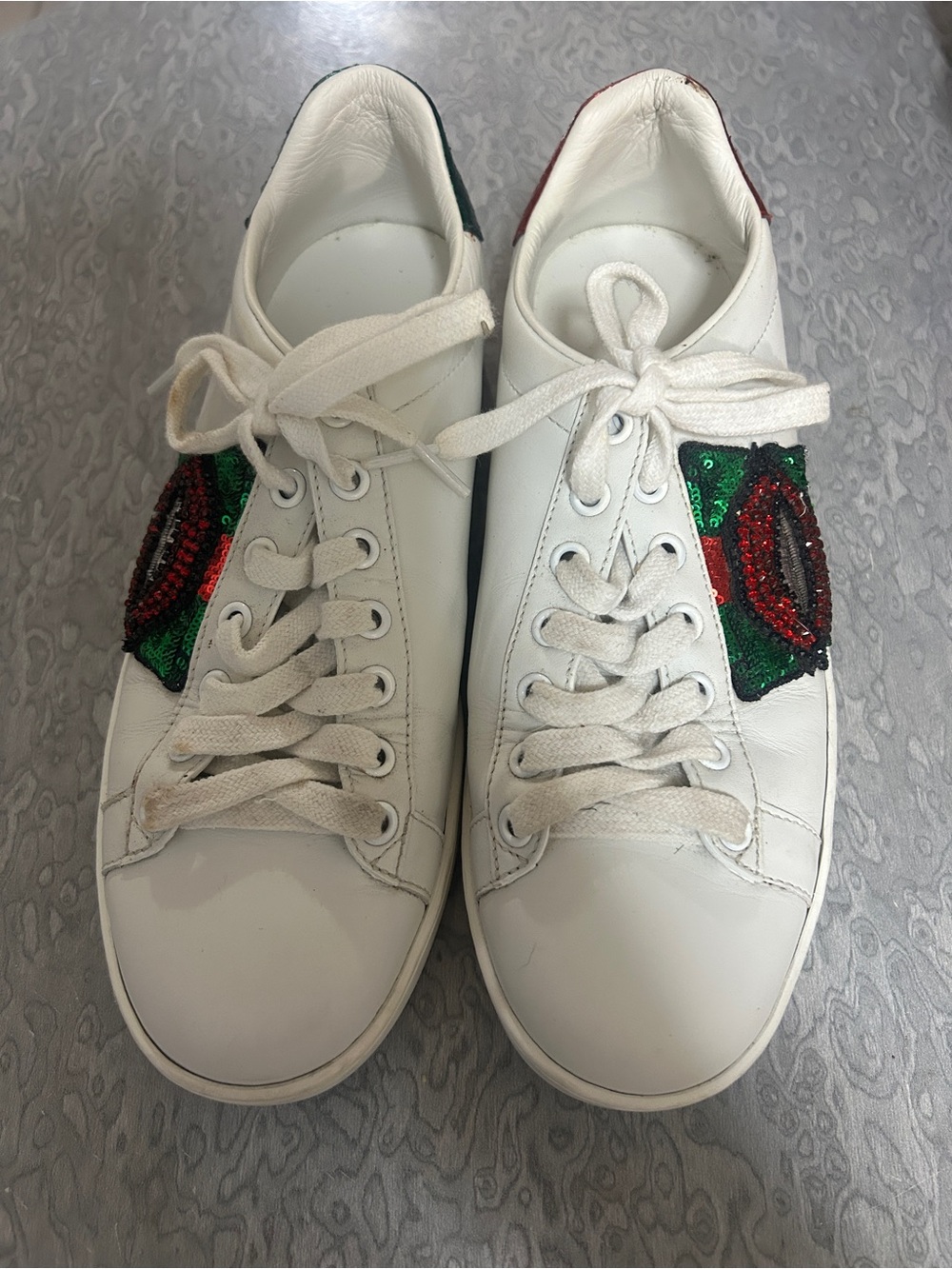 Gucci White Leather Sneakers women